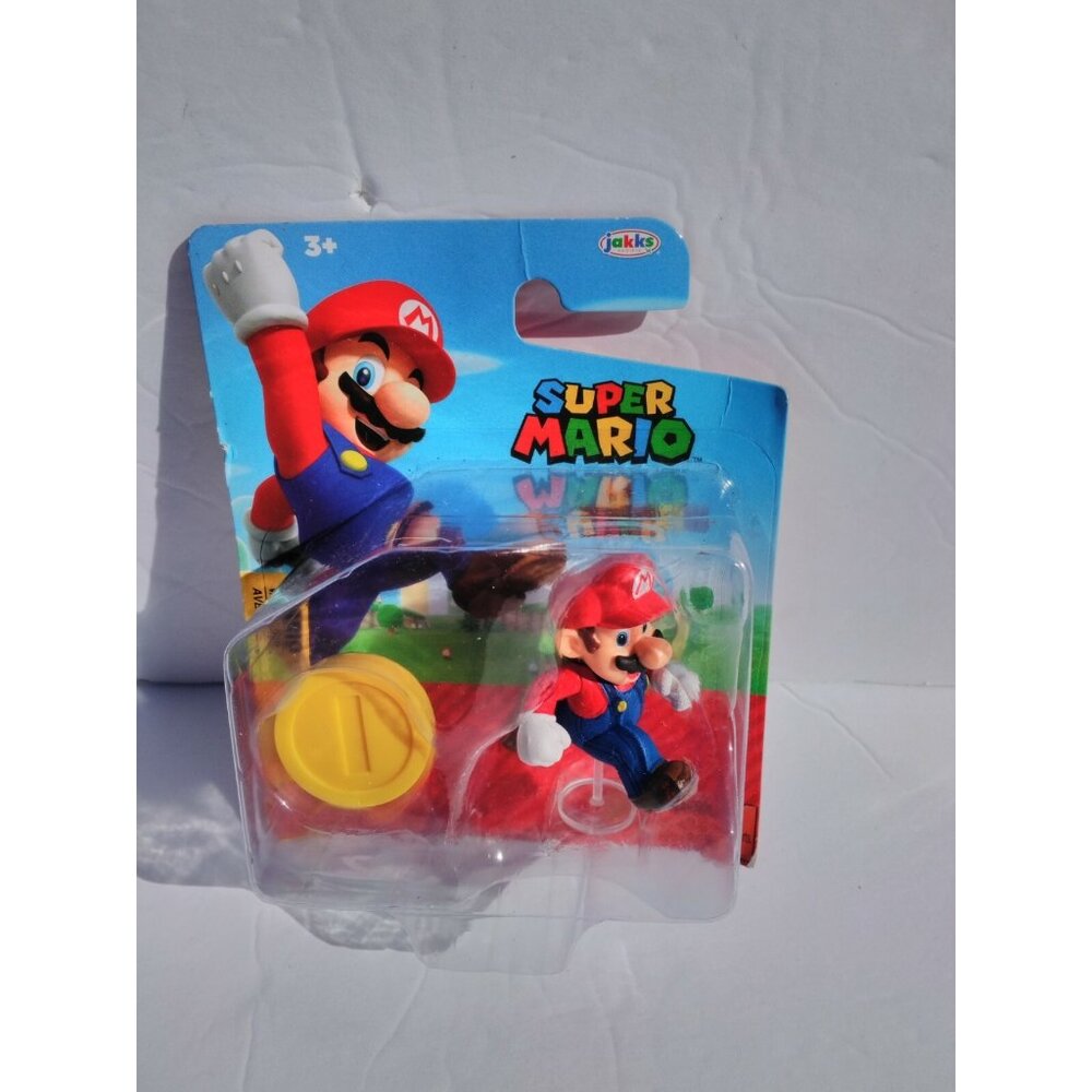 Super Mario‎ with Coin Jakks Pacific Nintendo Action Figure 2.5 Inch New